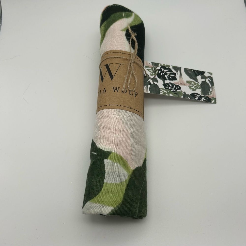 Virginia Wolf Botanical Green Multi Wear Wrap Scarf Sarong Halter dress NWT - Picture 3 of 13